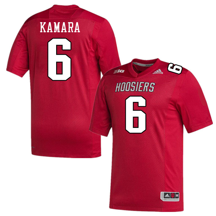 #6 Mikail Kamara Indiana Hoosiers Football Jeresys College Apparels,Uniforms Stitched-Throwback Crim